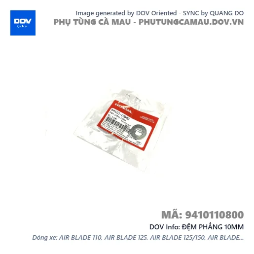 ĐỆM PHẲNG 10MM — 9410110800