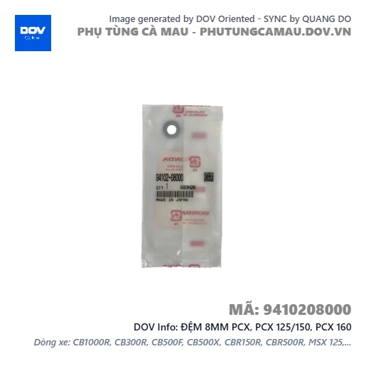 ĐỆM 8MM PCX, PCX 125/150, PCX 160 — 9410208000
