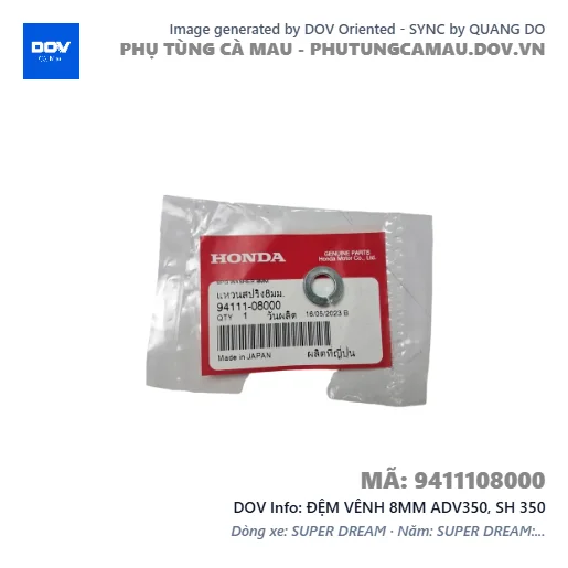 ĐỆM VÊNH 8MM ADV350, SH 350 — 9411108000