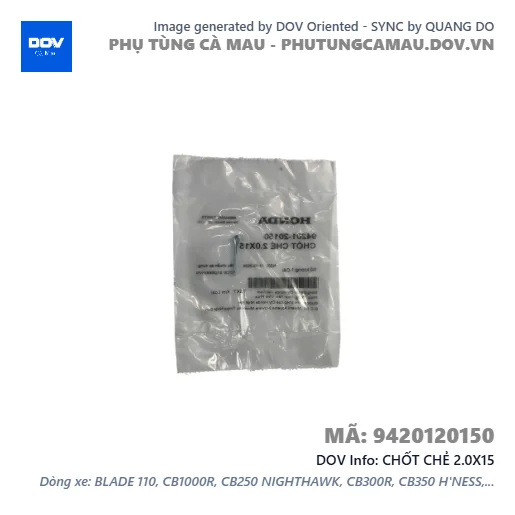 CHỐT CHẺ 2.0X15  — 9420120150