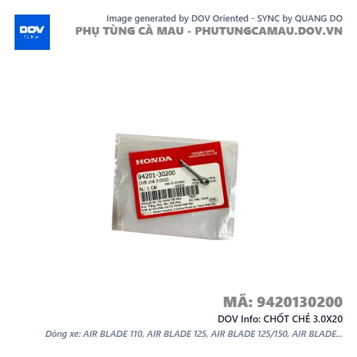 CHỐT CHẺ 3.0X20  — 9420130200
