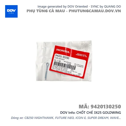 CHỐT CHẺ 3X25 GOLDWING — 9420130250