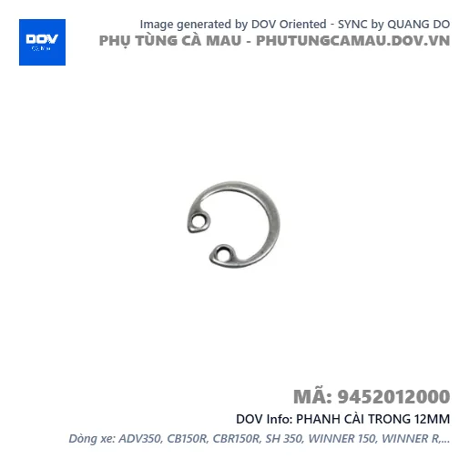 PHANH CÀI TRONG 12MM  — 9452012000