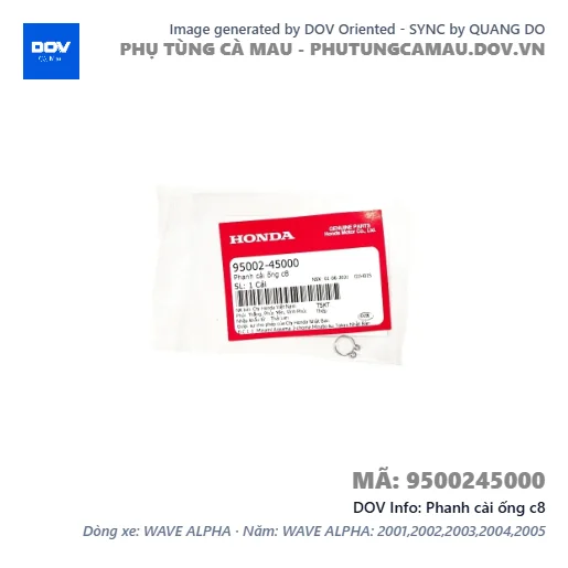 Phanh cài ống c8  — 9500245000