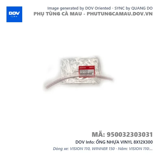 ỐNG NHỰA VINYL 8X12X300 — 950032303031