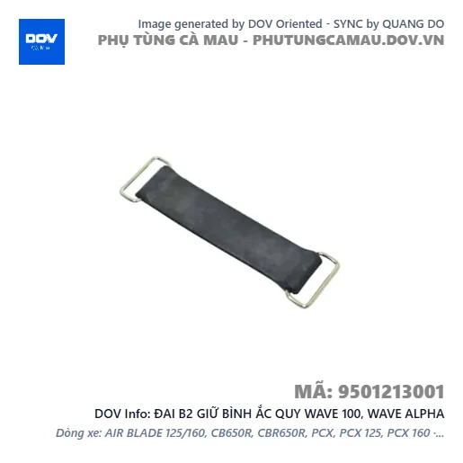 ĐAI B2 GIỮ BÌNH ẮC QUY WAVE 100, WAVE ALPHA — 9501213001