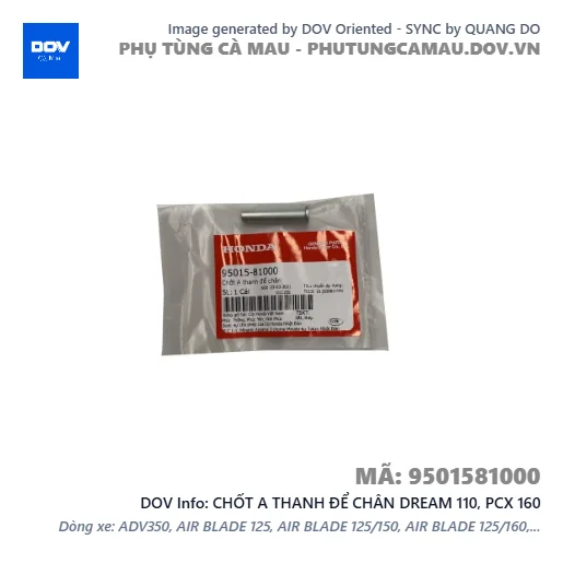CHỐT A THANH ĐỂ CHÂN DREAM 110, PCX 160 — 9501581000