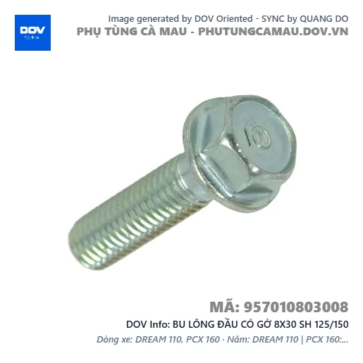 BU LÔNG ĐẦU CÓ GỜ 8X30 SH 125/150 — 957010803008