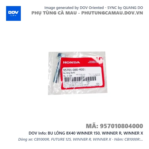 BU LÔNG 8X40 WINNER 150, WINNER R, WINNER X — 957010804000