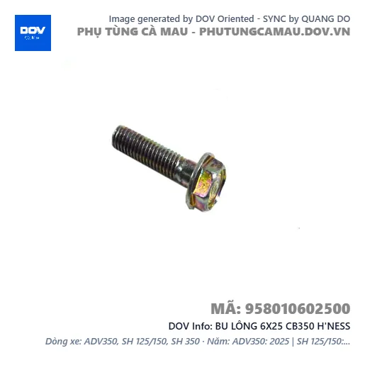 BU LÔNG 6X25 CB350 H'NESS — 958010602500