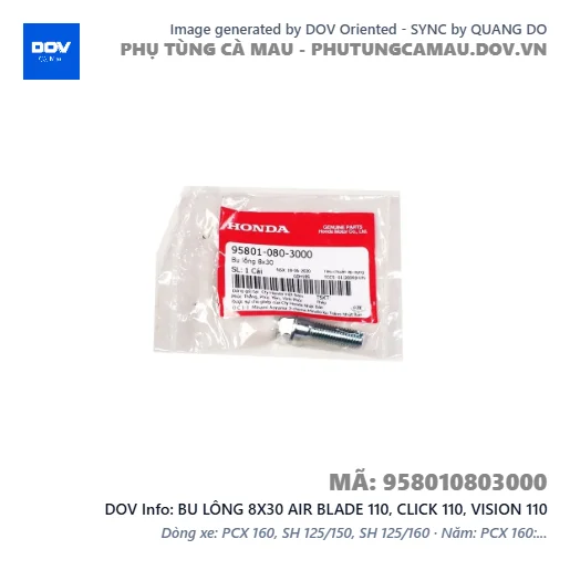 BU LÔNG 8X30 AIR BLADE 110, CLICK 110, VISION 110 — 958010803000