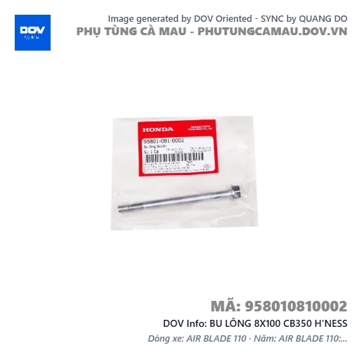 BU LÔNG 8X100 CB350 H'NESS — 958010810002