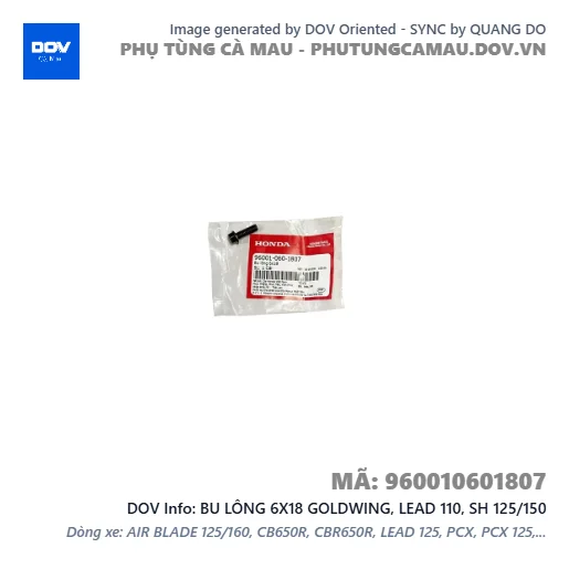 BU LÔNG 6X18 GOLDWING, LEAD 110, SH 125/150 — 960010601807
