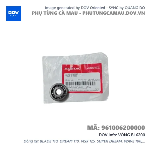 VÒNG BI 6200  — 961006200000