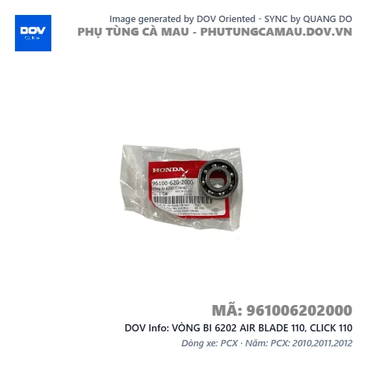 VÒNG BI 6202 AIR BLADE 110, CLICK 110 — 961006202000
