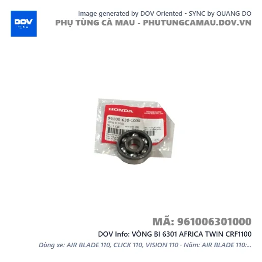 VÒNG BI 6301 AFRICA TWIN CRF1100 — 961006301000