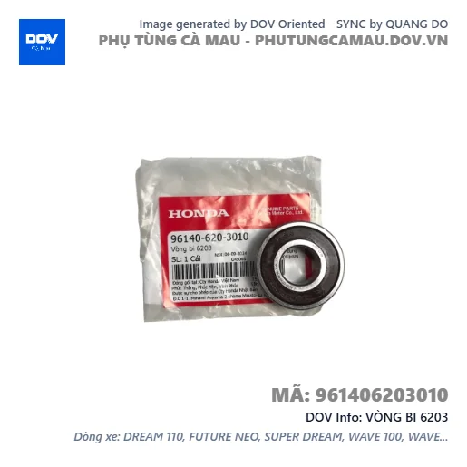 VÒNG BI 6203 — 961406203010