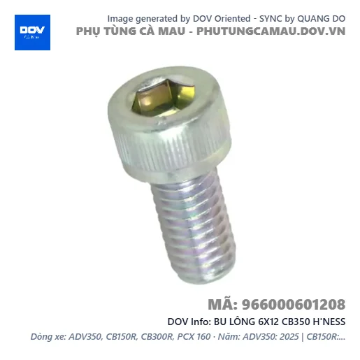 BU LÔNG 6X12 CB350 H'NESS — 966000601208