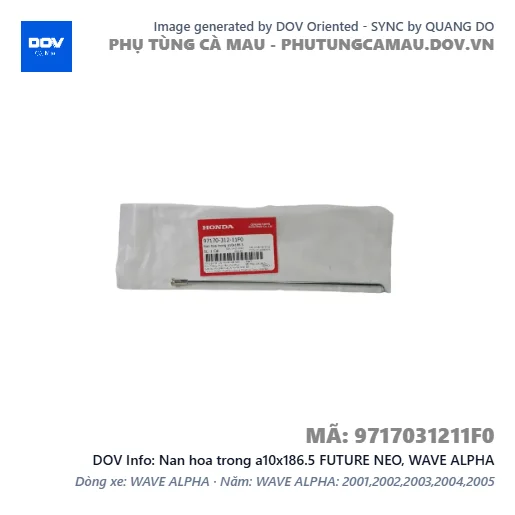 Nan hoa trong a10x186.5 FUTURE NEO, WAVE ALPHA — 9717031211F0