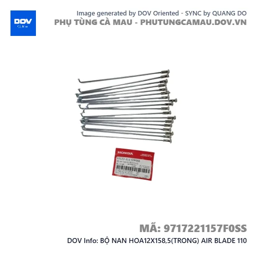 BỘ NAN HOA12X158,5(TRONG) AIR BLADE 110 — 9717221157F0SS