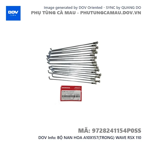 BỘ NAN HOA A10X157(TRONG) WAVE RSX 110 — 9728241154P0SS
