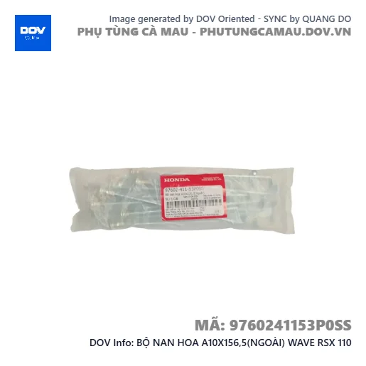 BỘ NAN HOA A10X156,5(NGOÀI) WAVE RSX 110 — 9760241153P0SS