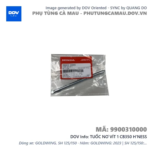TUỐC NƠ VÍT 1 CB350 H'NESS — 9900310000