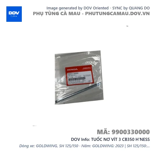 TUỐC NƠ VÍT 3 CB350 H'NESS — 9900330000
