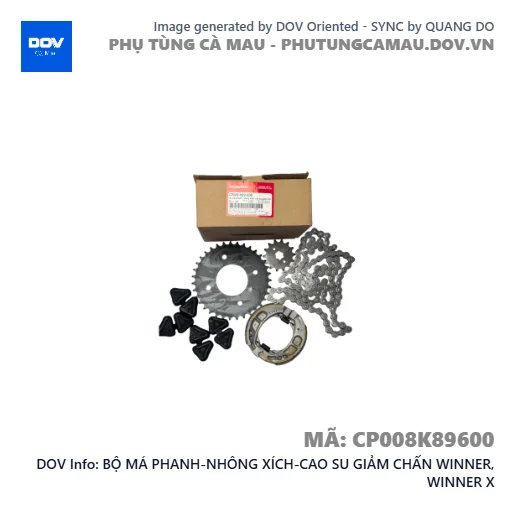 BỘ MÁ PHANH-NHÔNG XÍCH-CAO SU GIẢM CHẤN WINNER, WINNER X — CP008K89600