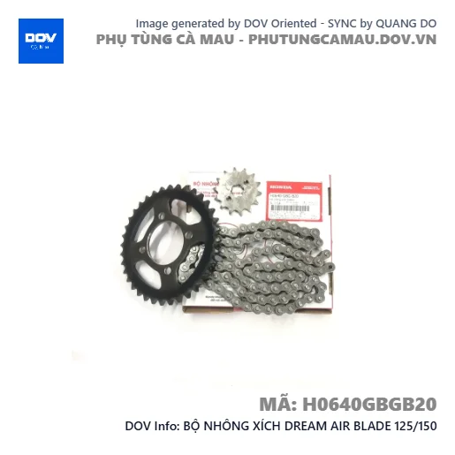 BỘ NHÔNG XÍCH DREAM AIR BLADE 125/150 — H0640GBGB20