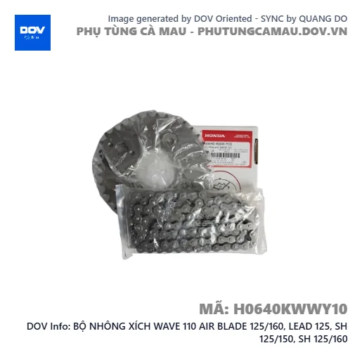 BỘ NHÔNG XÍCH WAVE 110 AIR BLADE 125/160, LEAD 125, SH 125/150, SH 125/160 — H0640KWWY10