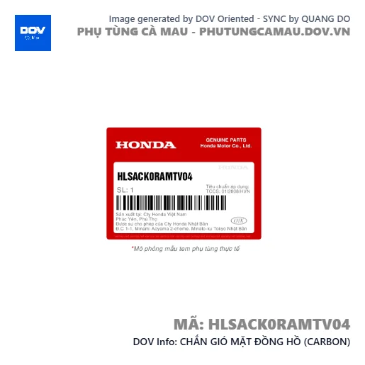 CHẮN GIÓ MẶT ĐỒNG HỒ (CARBON)  — HLSACK0RAMTV04