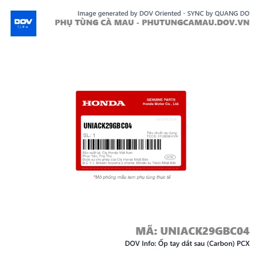 Ốp tay dắt sau (Carbon) PCX — UNIACK29GBC04