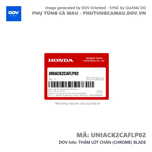 THẢM LÓT CHÂN (CHROME) BLADE — UNIACK2CAFLP02