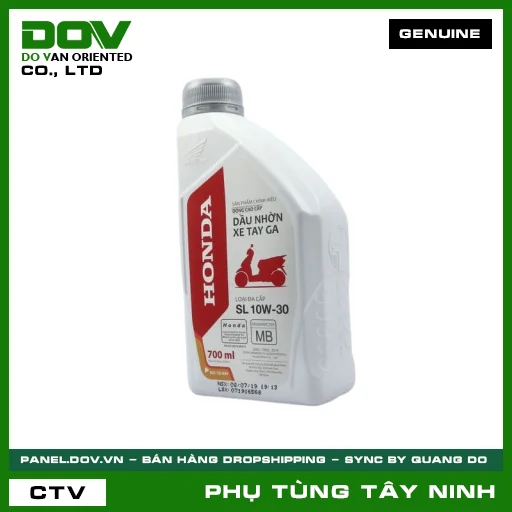CHAI NHỚT ĐỘNG CƠ XE GA SL-MB10W-30 700ML — 082322MBK0LVD