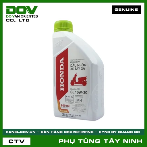 CHAI NHỚT ĐỘNG CƠ XE GA SL-MB10W-30 800ML — 082322MBK8LVD