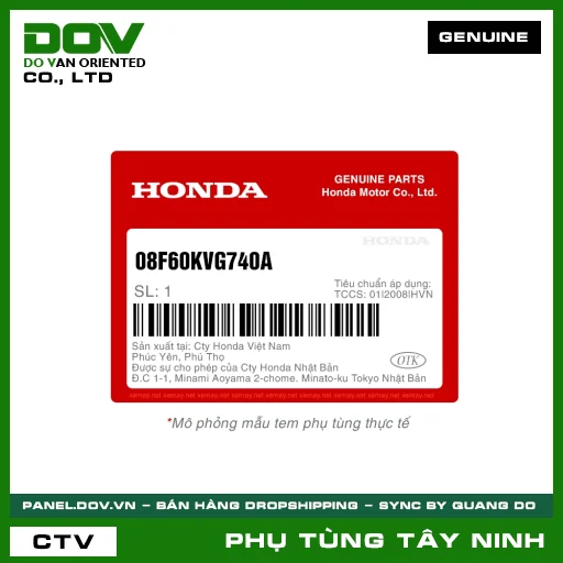 NẸP CÁNH YẾM PHẢI. *ÐỎ BẠC* — 08F60KVG740A