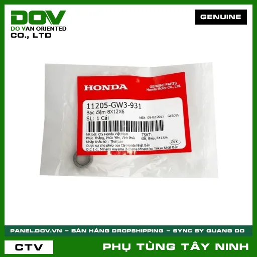 BẠC ĐỆM 8X12X6 — 11205GW3931