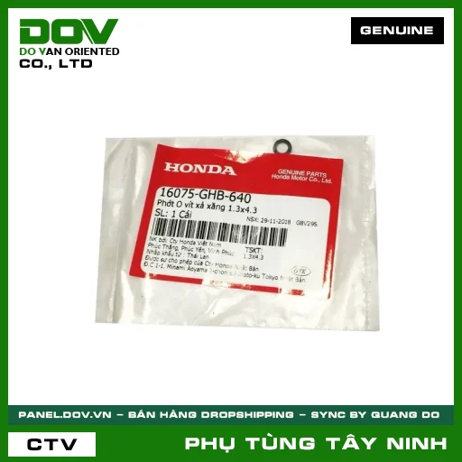 PHỚT O VÍT XẢ XĂNG 1.3X4.3 — 16075GHB640
