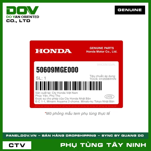 TẤM ĐỊNH VỊ CỤM CẦN ĐỂ CHÂN SAU — 50609MGE000