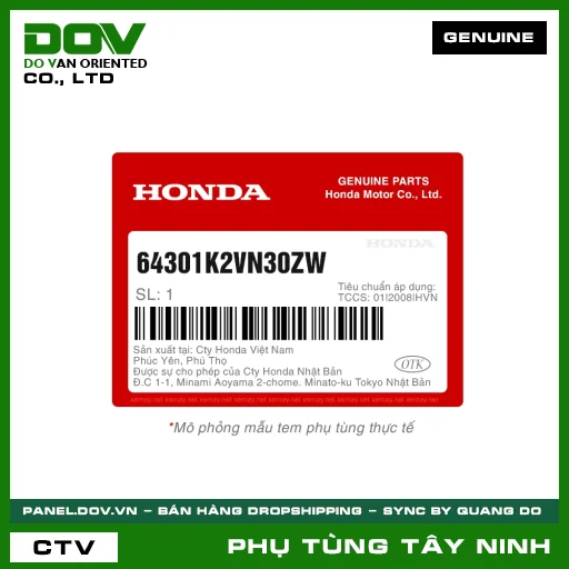 ỐP TRƯỚC *R378M* — 64301K2VN30ZW