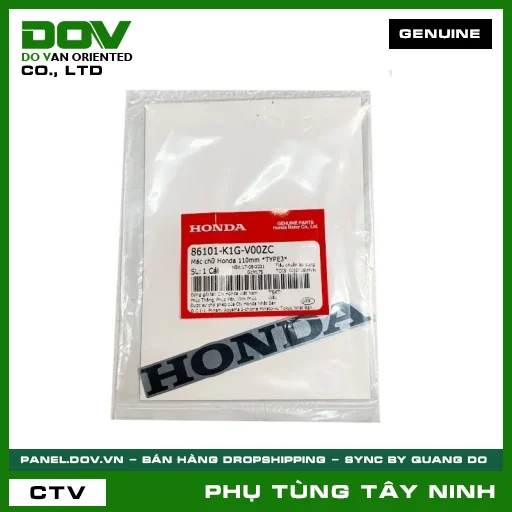 MÁC CHỮ HONDA 110MM *NH262* — 86101K1GV00ZC