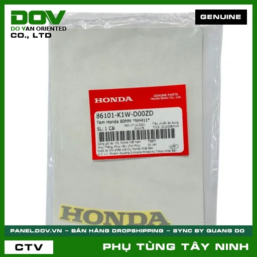 TEM HONDA 80MM *NH411* — 86101K1WD00ZD