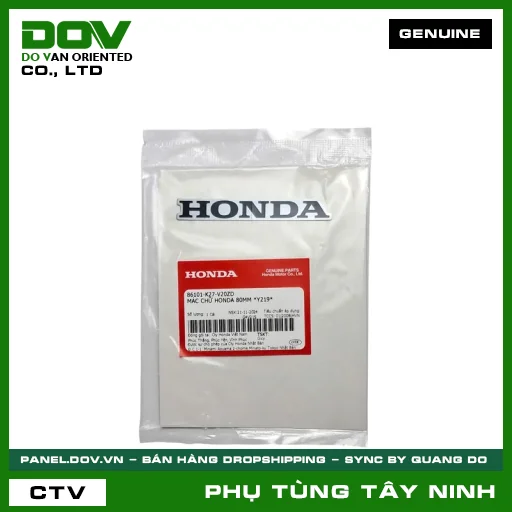 MÁC CHỮ HONDA 80MM *Y219* — 86101K27V20ZD