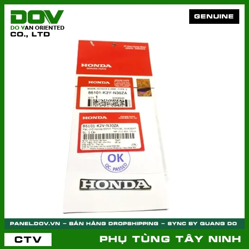 MÁC CHỮ HONDA 65MM *NH196, NH436M* — 86101K2VN30ZA