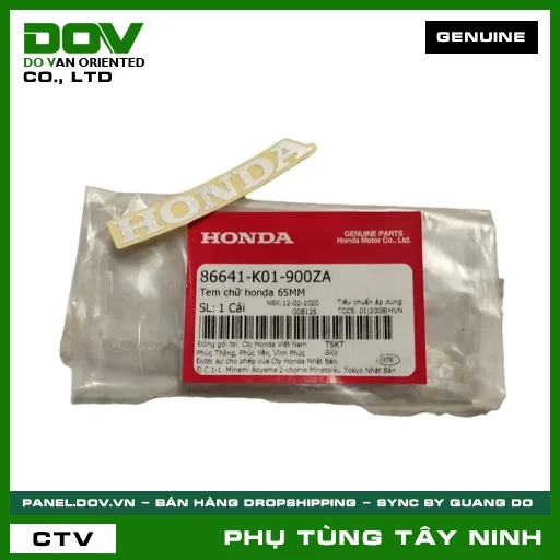 TEM CHỮ HONDA 65MM — 86641K01900ZA