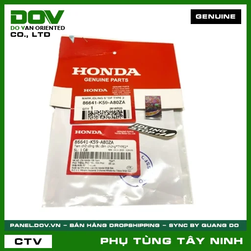 TEM CHỮ CÔNG TẮC CẦM CHỪNG*TYPE2* — 86641K59A80ZA
