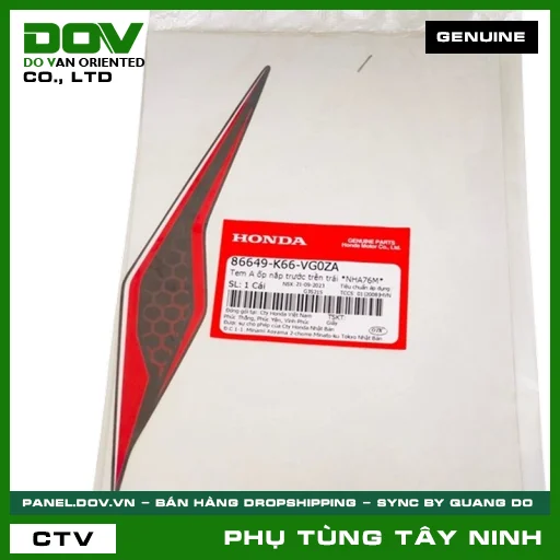 TEM A ỐP NẮP TRƯỚC TRÊN TRÁI *NHA76M* — 86649K66VG0ZA