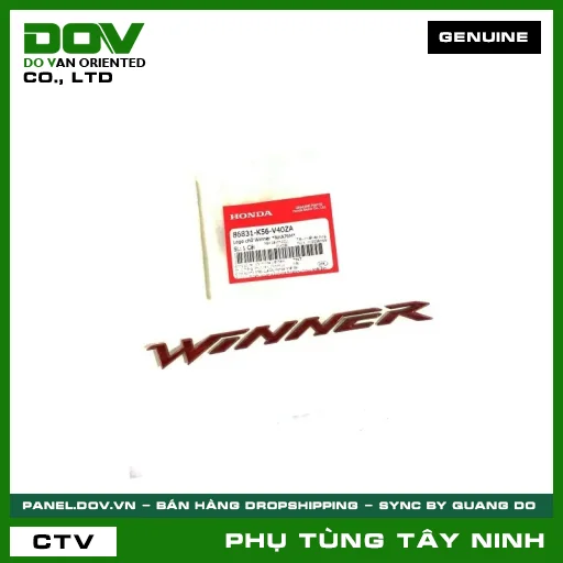 LOGO CHỮ WINNER *NHA76M* — 86831K56V40ZA