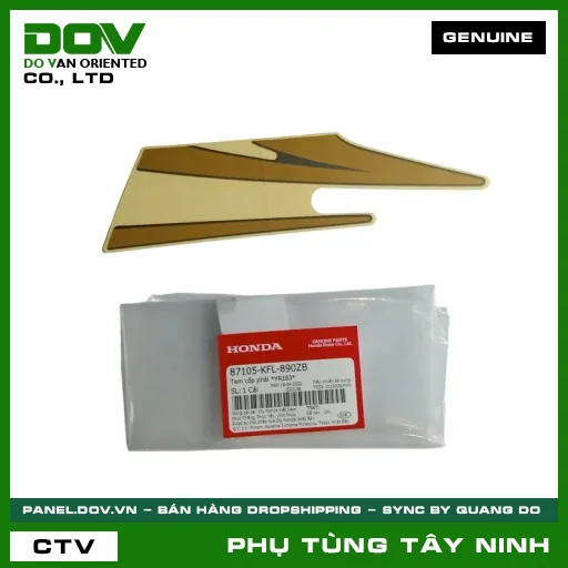 TEM CỐP PHẢI *YR183* — 87105KFL890ZB